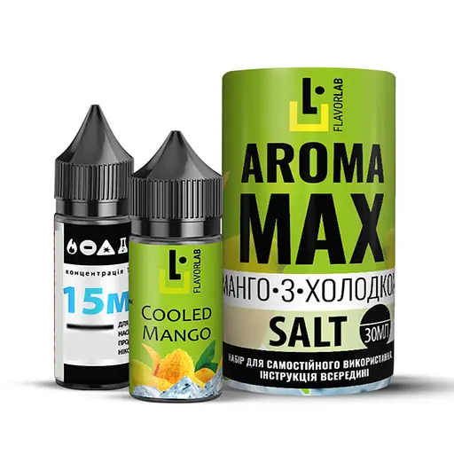 Набор компонентов для самозамеса солевой заправки Flavorlab Aroma MAX 30 мл Манго с холодком, 0-65 мг (17937)