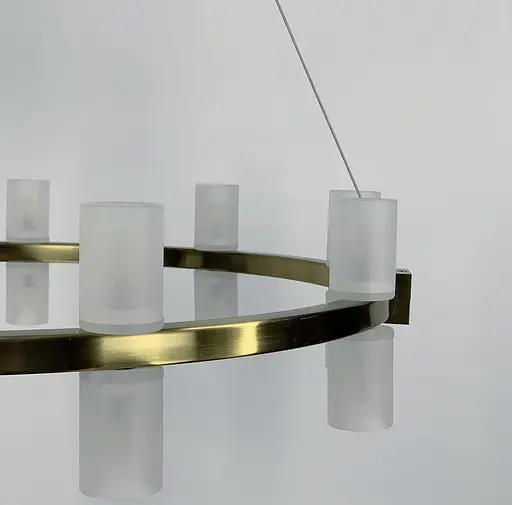 Современная подвесная люстра с миниатюрными плафонами Line.F Диаметр 55 см - фото 10