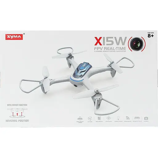 Квадрокоптер игрушечный Syma X15W на радиоуправлении с камерой белый (X15W White) - фото 5