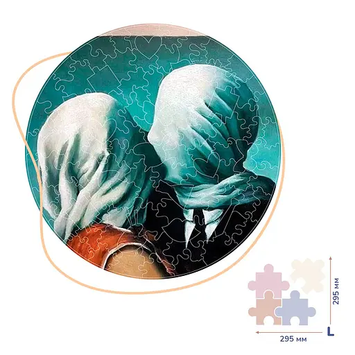 Дерев’яний пазл в коробці Поцілунок - фото 2