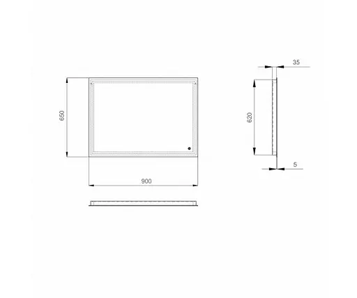 Дзеркало Sanwerk Глове "Ескада" 90x65 (ZG0000103) - фото 4