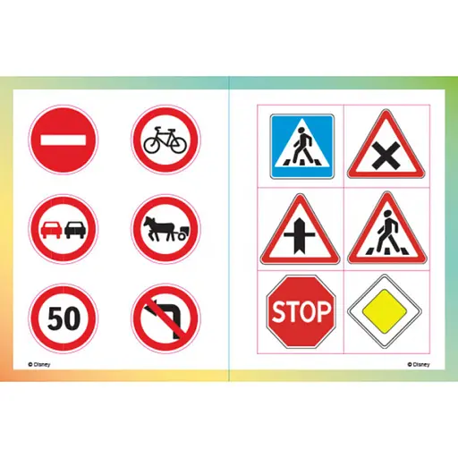 Розвиваюча книжка "Що ти знаєш про?.. Дорожні знаки" 1269002 Міккі Маус - фото 5