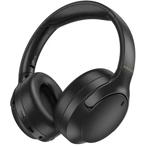 Бездротові навушники Borofone BO31 Prestige active noise reduction BT headphones, BT5.4, ANC, AUX, BT, 400mAh, 38h Max, black