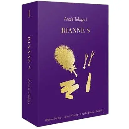 Подарунковий набір Rianne S Ana's Trilogy Set I: помада-вібратор, пір'їнка, затискачі для сосків, пов'язка - фото 9