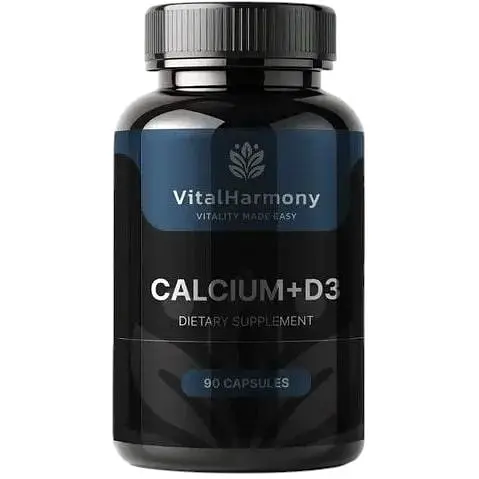 Кальцій і вітамін D VitalHarmony Calcium + D3, 90 капсул