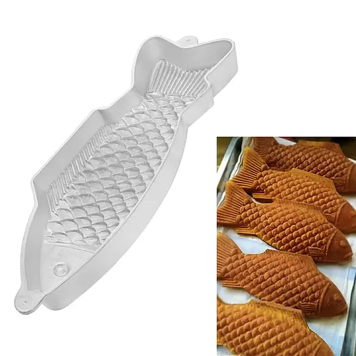 Форма алюмінієва кулінарна "Риба" для приготування випічки, заливного, холодця та желе, Ласунка Сірий 86609 - фото 1