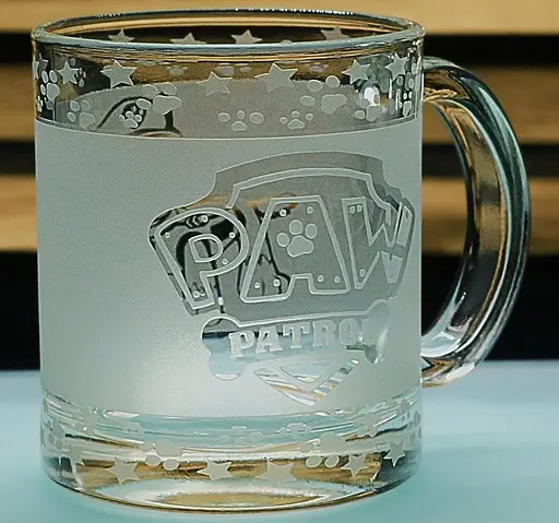 Дитяча скляна чашка-кружка 320 мл з гравіюванням Щенячий патруль Гонщик - фото 4