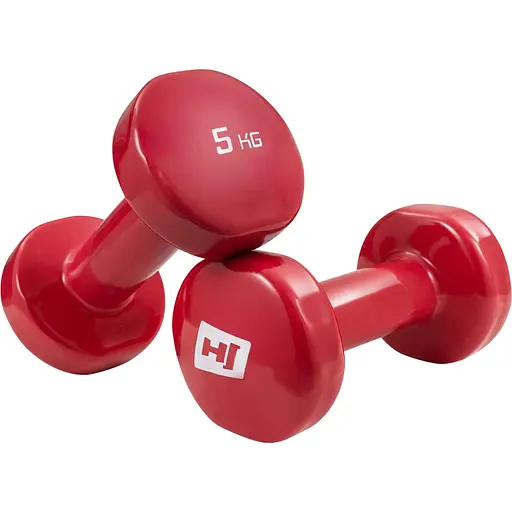 Гантели для фитнеса Hop-Sport виниловые круглые HS-V050DC 2х5кг
