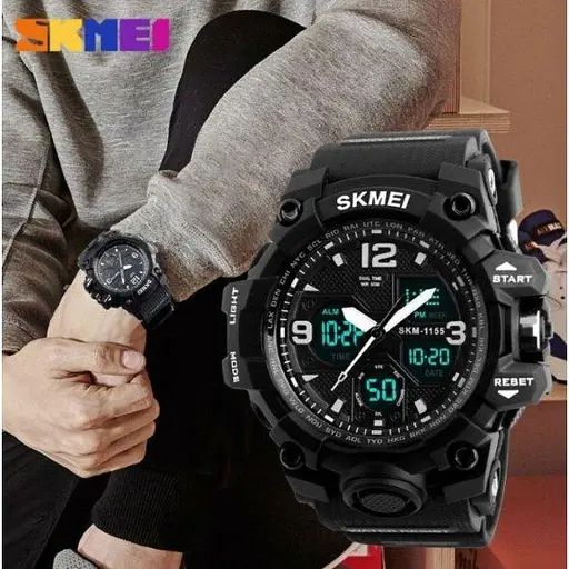 Чоловічий наручний годинник Skmei Hamlet 1155 Чорний - фото 8