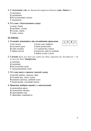 Українська мова. 5 клас. Тести для поточного та підсумкового (тематичного) оцінювання (за модельною програмою Заболотного О.В. та ін.) - фото 8