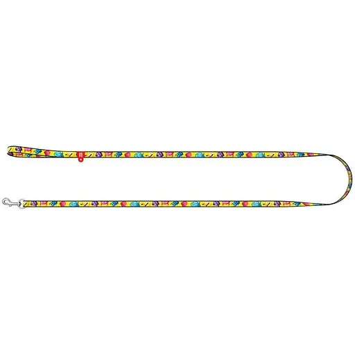 Повідець для котів та дрібних порід собак Waudog Nylon нейлоновий, малюнок "Мохнаті монстри", XS - фото 2