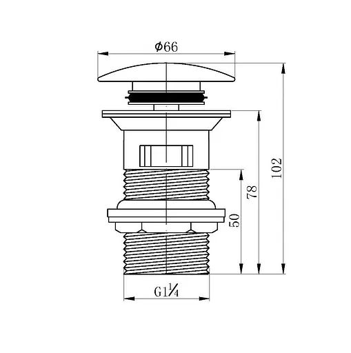 Донний клапан Imprese Grafiky ZMK041807500, Графит - фото 2