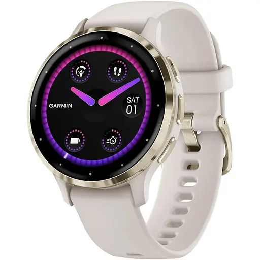 Смарт-годинник Garmin Venu 3S Soft Gold Stainless Steel Bezel with Ivory Case and Silicone Band (010-02785-04/54) [111833]