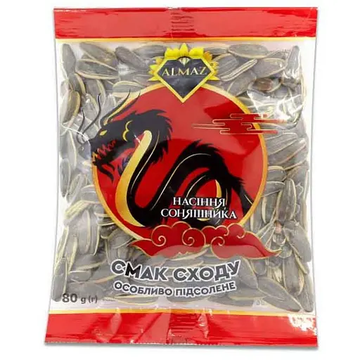 Насіння соняшника Almaz Смак сходу смажене підсолене 80 г