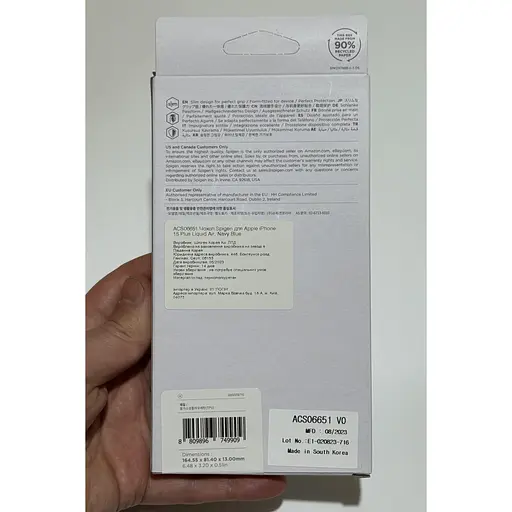 Оригінальний протиударний чохол Spigen Liquid Air Armor для iPhone 15 Plus/14 Plus Navy Blue ACS06651 - фото 7