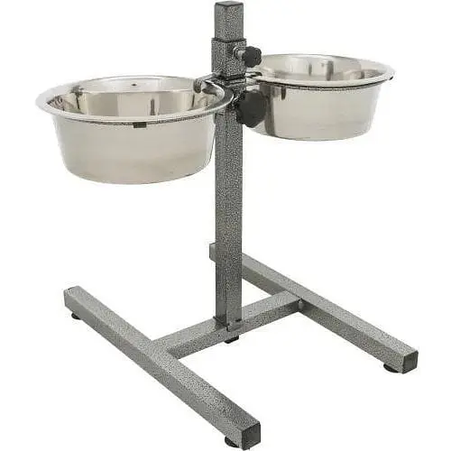 Миски Trixie для собак на регульованій підставці металеві 21 см 2х1.8 л