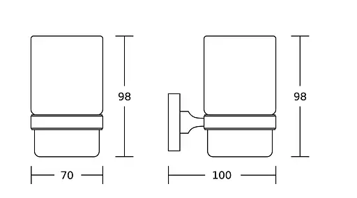 Склянка для зубних щіток VBI Saturn gold VBI-040304GL золотий - фото 2