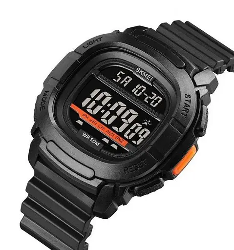 Чоловічий спортивний годинник Skmei 1657 Чорний - фото 2