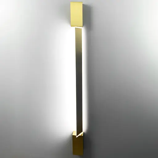 Сучасні лінійні бра в латунному кольорі Line F довжина 49 см Арт. WB1/490 AB - фото 10