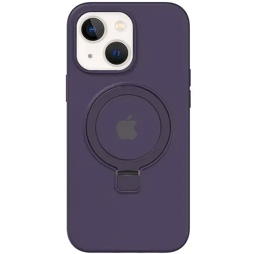 Чохол Epik Silicone Case Full Protective with Ring для Apple iPhone 13/14, 6.1 Purple