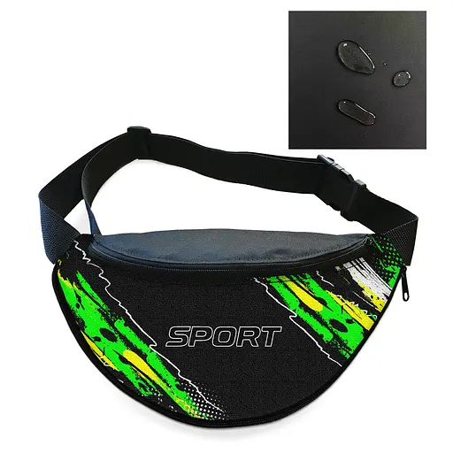 Сумка-бананка мужская/женская Sport 32×16 см с расширителем поясная сумка или сумка через плечо (02881)