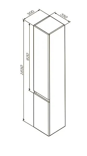 Пенал Am.Pm X-Joy підвісний 35 см правий білий M85CHR0356WG38, Білий - фото 8