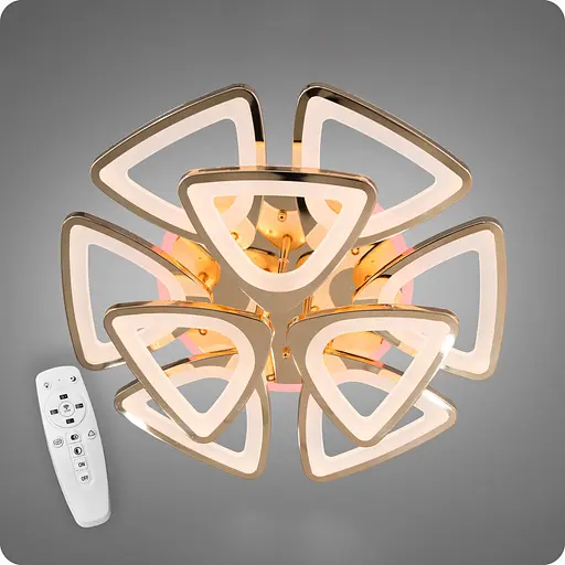 Люстра светодиодная 517 Dlight 3color с пультом 140Вт Золото (01958) - фото 1