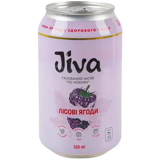 Напій соковий Jiva Лісові ягоди з соком лісових ягід з підсолоджувачем 330 мл - фото 1