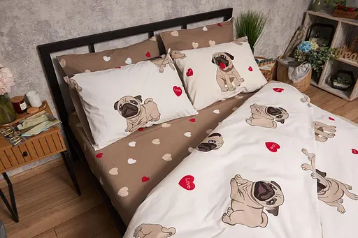 Підковдра Moon&Star Бязь Gold Люкс Bulldog Love Євро 200x220 см - фото 3