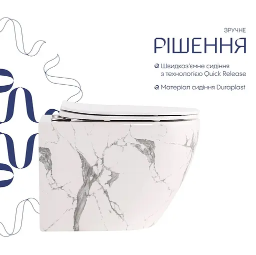 Унитаз подвесной Qtap Robin Ultra Quiet, с сиденьем Slim Duroplast/Soft-close/Quick relase QT13332381АSMR - фото 3