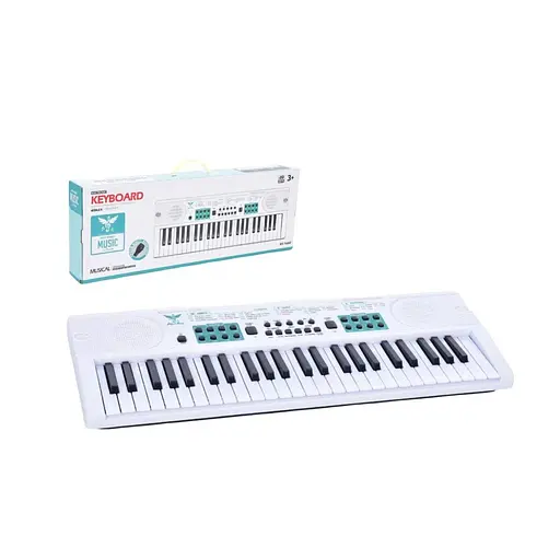 Синтезатор BX-1682A-B 49 клавиш 54 см микрофон запись демо белый - фото 2