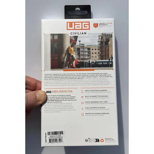 Оригинальный противоударный чехол UAG Civilian MagSafe для iPhone 15 Pro Max (6.7") Mallard 114295A15555 - фото 4