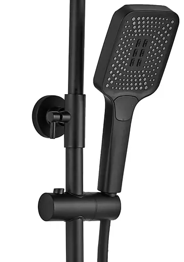 Душова система Rea Helix black з виливом REA-P6618, Чорний матовий - фото 3