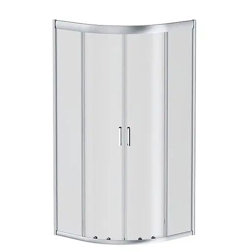 Душевая кабина Am.Pm Gem 1/4 Round 90x90 см без поддона хром матовый W90UG-401-090MT, прозрачный, хром матовый - фото 1