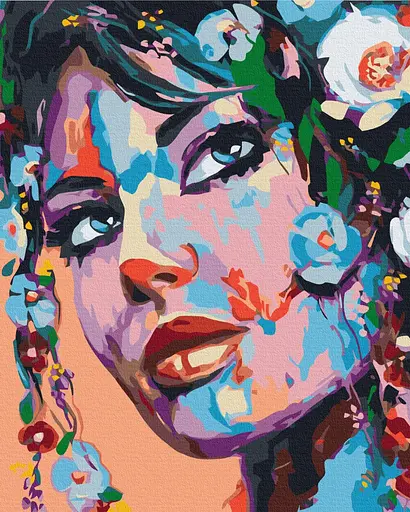 Картина по номерам на подрамнике Brushme Портрет в красках