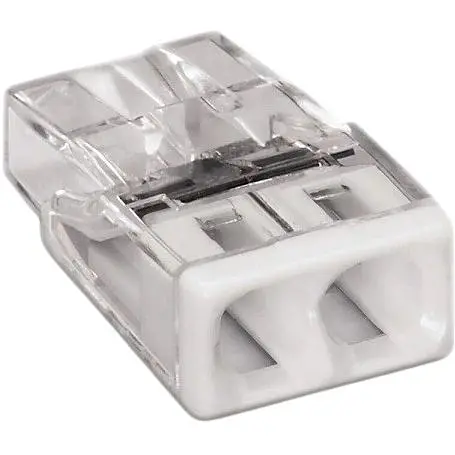 Клемма Brille Wago Compact для распределительных коробок 2X2.5 прозрачная/белая без пасты 2273-202