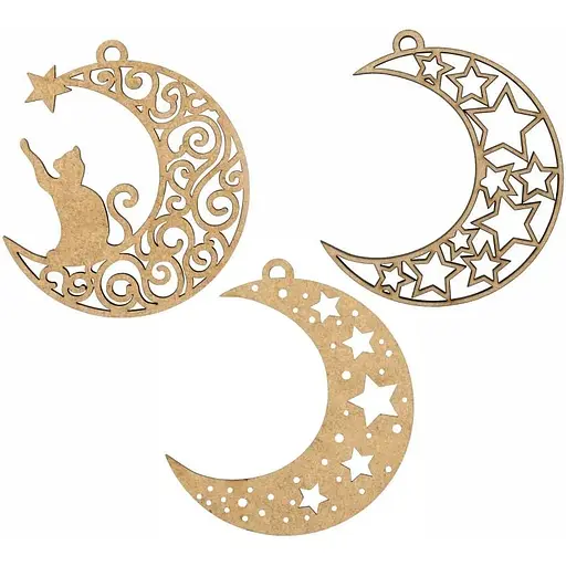 Набор заготовок Rosa Talent Лунная ночь ХДФ 8х9 см 3 шт