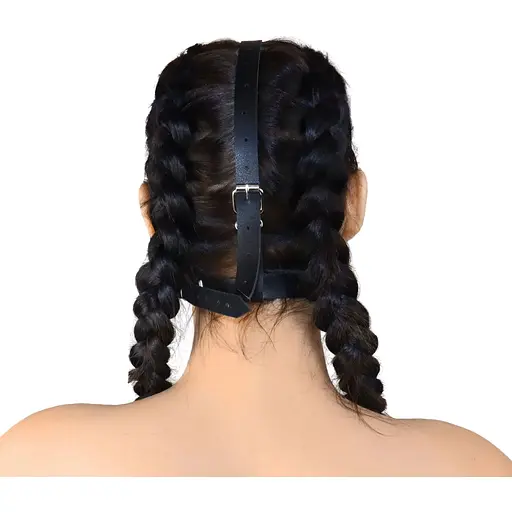 Кляп-маска Art of Sex - Deymon, Еко шкіра, колір Чорний - фото 2