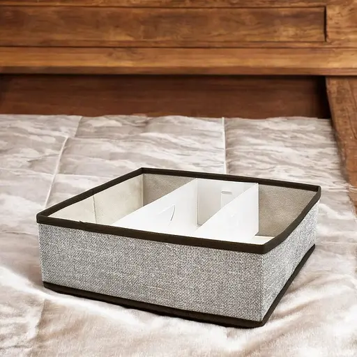 Короб складной Handy Home с пластиковым органайзером, 30х30х10 см, серый (ESH32) - фото 4