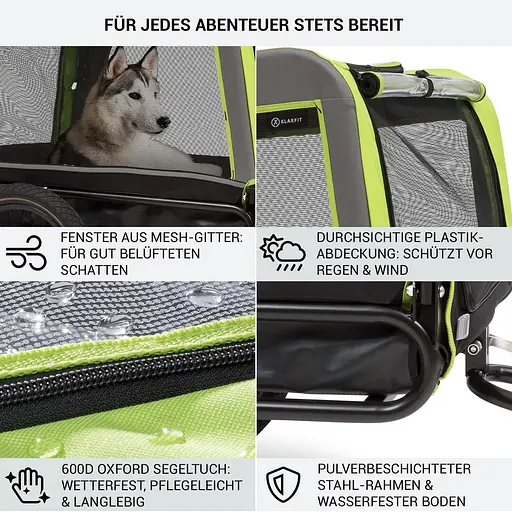 Візок Klarfit Husky Vario 2-в-1 (10034173) - фото 5