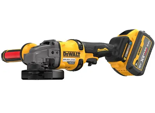 Шлифмашина угловая-болгарка DeWalt аккумуляторная бесщеточная с АКБ и ЗУ DCG418SHDX2 - фото 2
