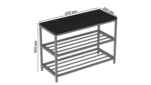 Банкетка универсальная Слайм 45x63x26 серый ДСП Сосна Кембра 16мм FRD-104084 - фото 2
