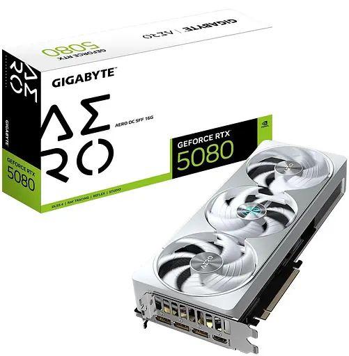 Видеокарта Gigabyte RTX 5080 16GB AERO OC SFF (GV-N5080AERO OC-16GD) (GDDR7, 256 bit, PCI-E v5.0 x16) - фото 10