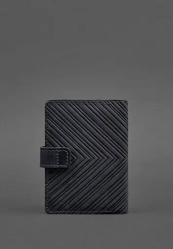 Женская кожаная обложка для паспорта 3.0 Инди синяя - фото 5