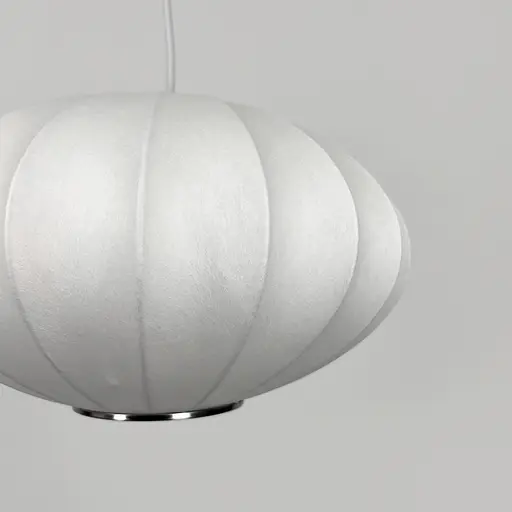 Дизайнерський світильник із полімерним овальним абажуром Ø30x18 см Line F AK03-300 x 180 Білий - фото 5