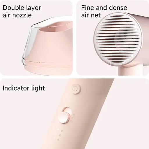 Фен Doco AN002 Dual Negative Ion Hair Dryer Pink (розовый) - фото 5