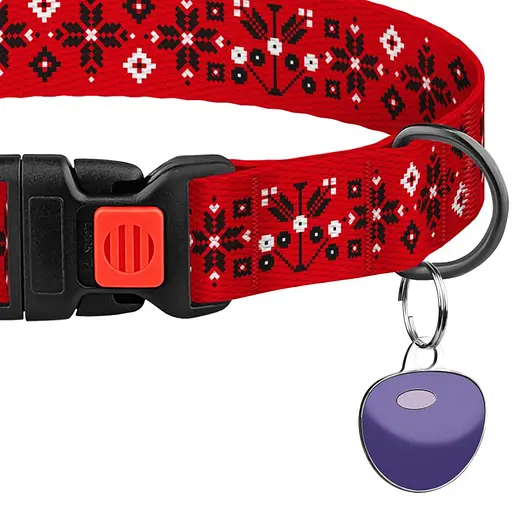 Ошейник для собак Баркси Urban патриотический Вышиванка красный - фото 2