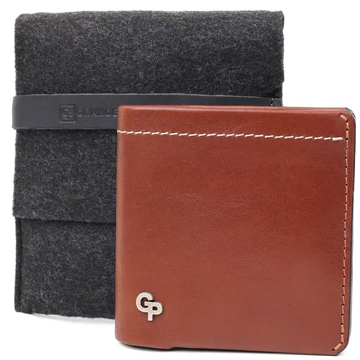 Чоловічий шкіряний гаманець Grande Pelle 10х9.5х1.5 см acs0022796 - фото 6