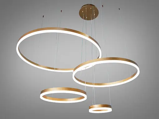 Світлодіодна підвісна люстра D2485 золото 135Вт - фото 3