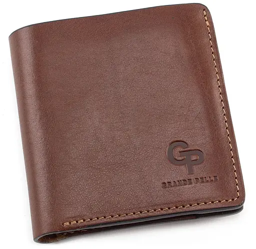 Мужской кожаный кошелек Grande Pelle 11.5х11.5х3 см acs0024457 - фото 1